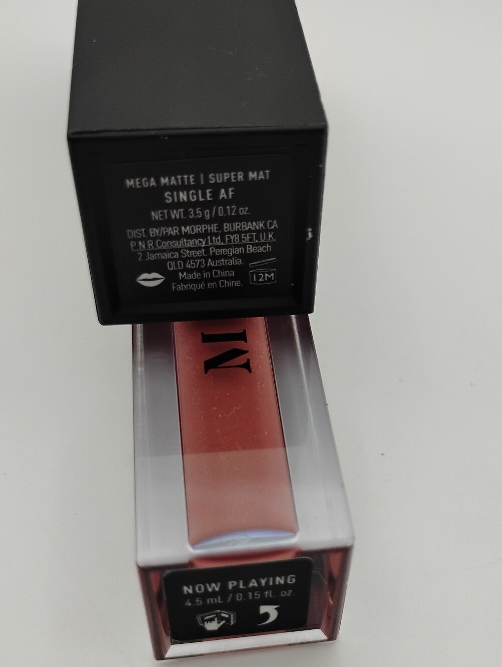 Morphe Warm Lipstick In Single AF & Matching Liquid Lip Gloss In Now Playing - Picture 3 of 3